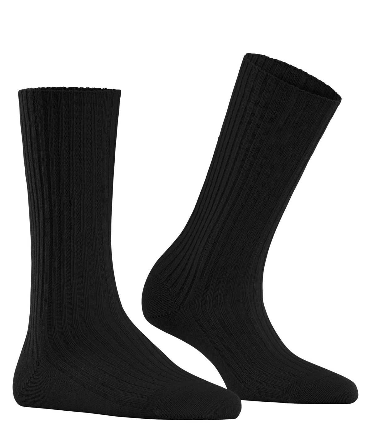 Women Falke Cosy Wool Boot Socks Socks Black | ZHQUPT652