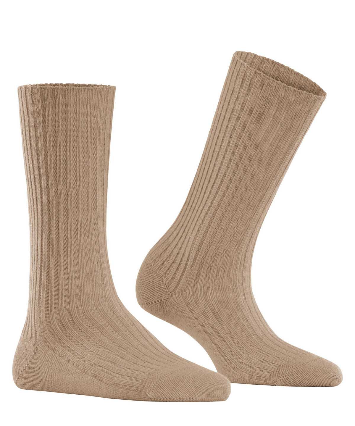 Women Falke Cosy Wool Boot Socks Socks Brown | QRVYPD610