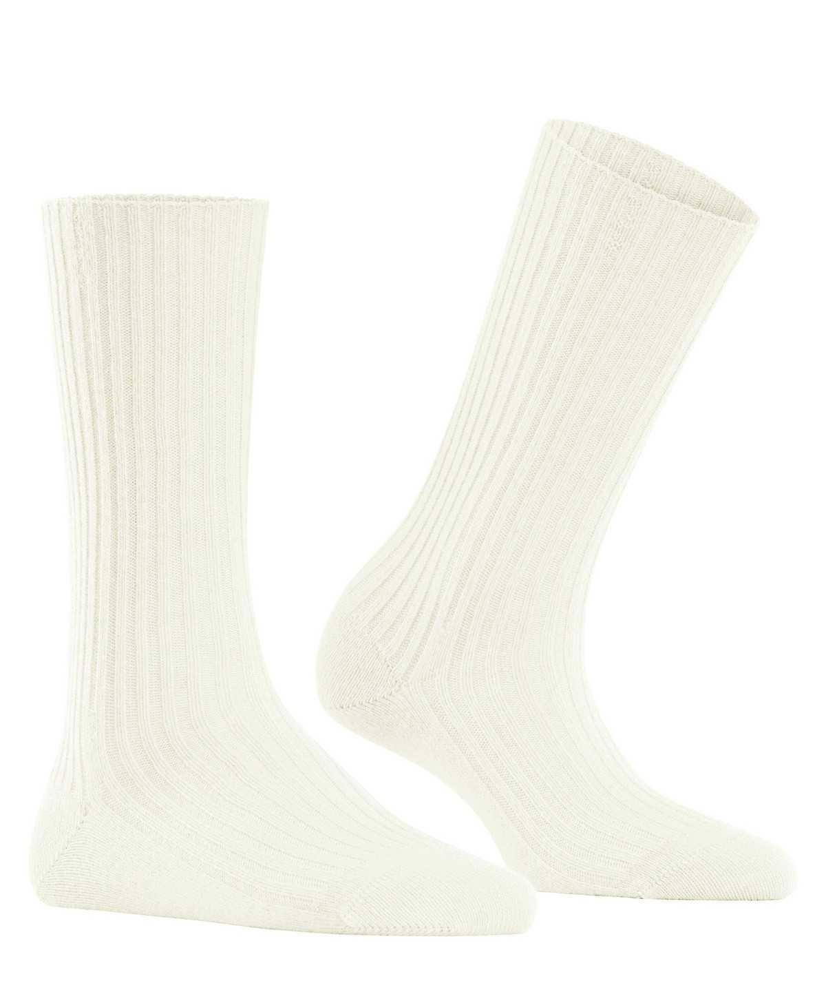 Women Falke Cosy Wool Boot Socks Socks White | NKIJTZ473