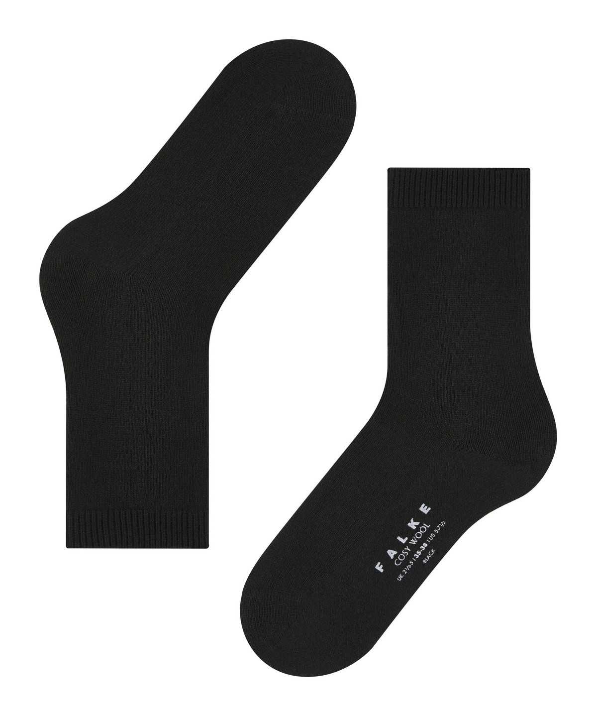 Women Falke Cosy Wool Socks Socks Black | EAHYFP379