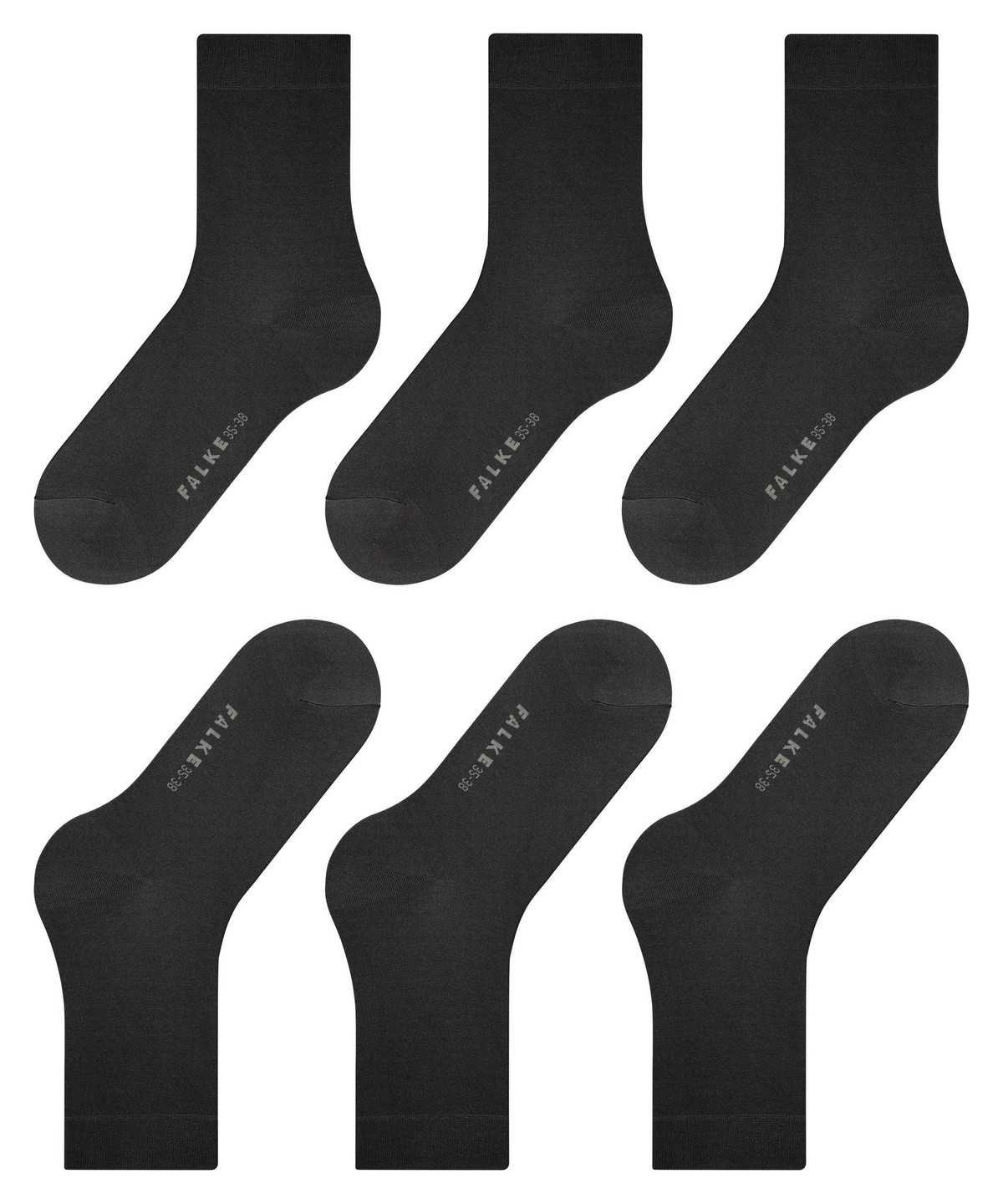 Women Falke Cotton Touch 3-Pack Socks Socks Grey | MNKUCY746