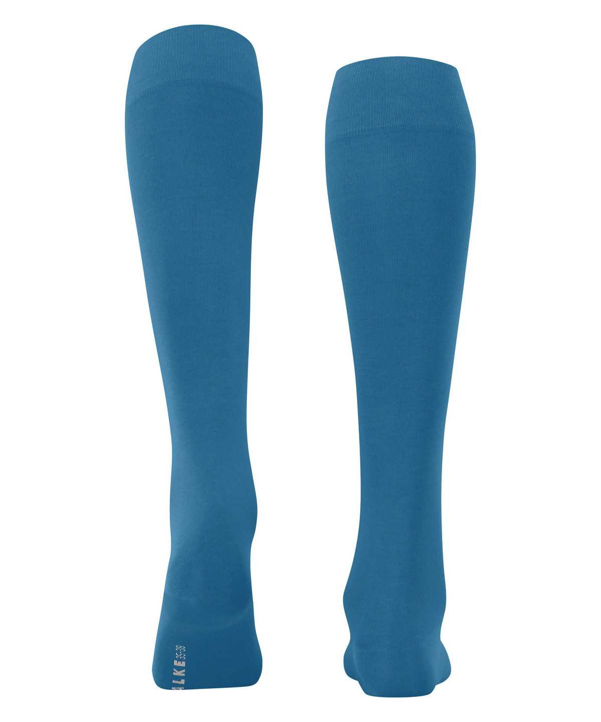 Women Falke Cotton Touch Knee-high Socks Socks Blue | WAULDG348