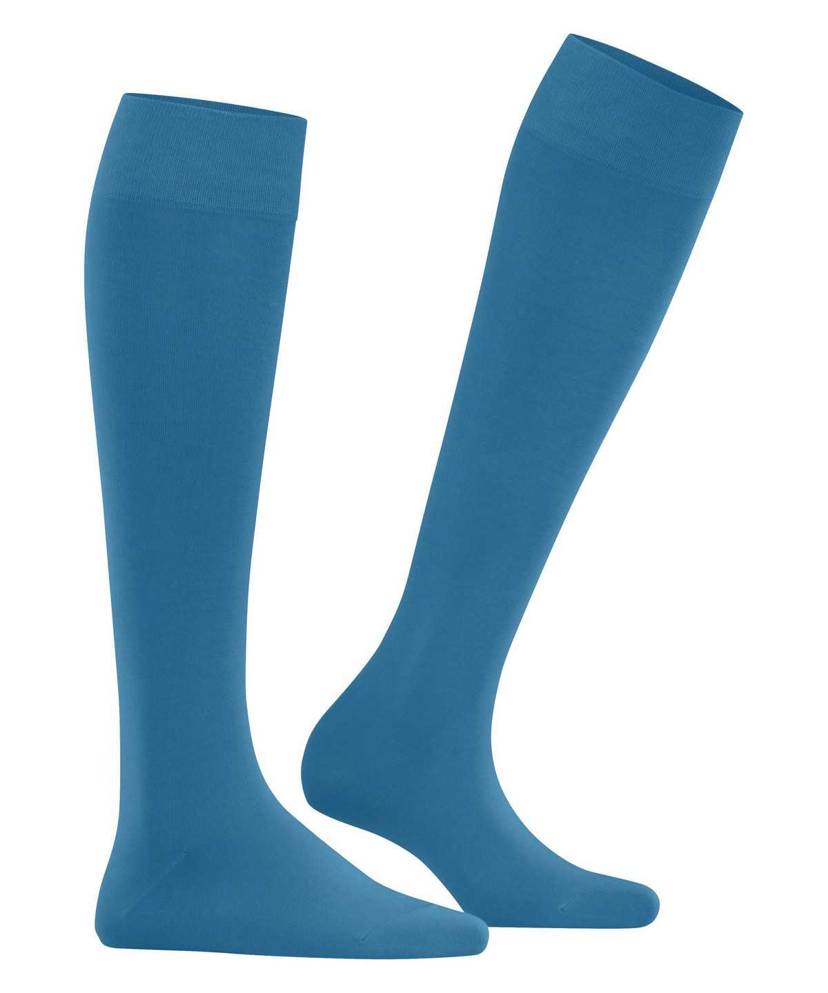 Women Falke Cotton Touch Knee-high Socks Socks Blue | WAULDG348