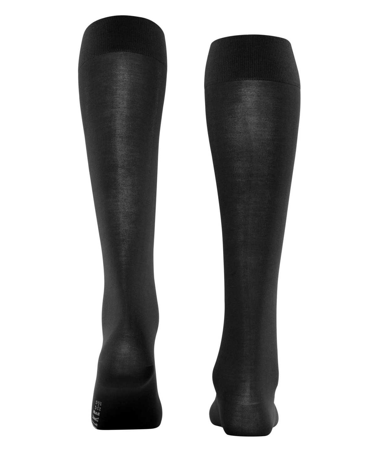 Women Falke Cotton Touch Knee-high Socks Socks Black | FIWZQU102