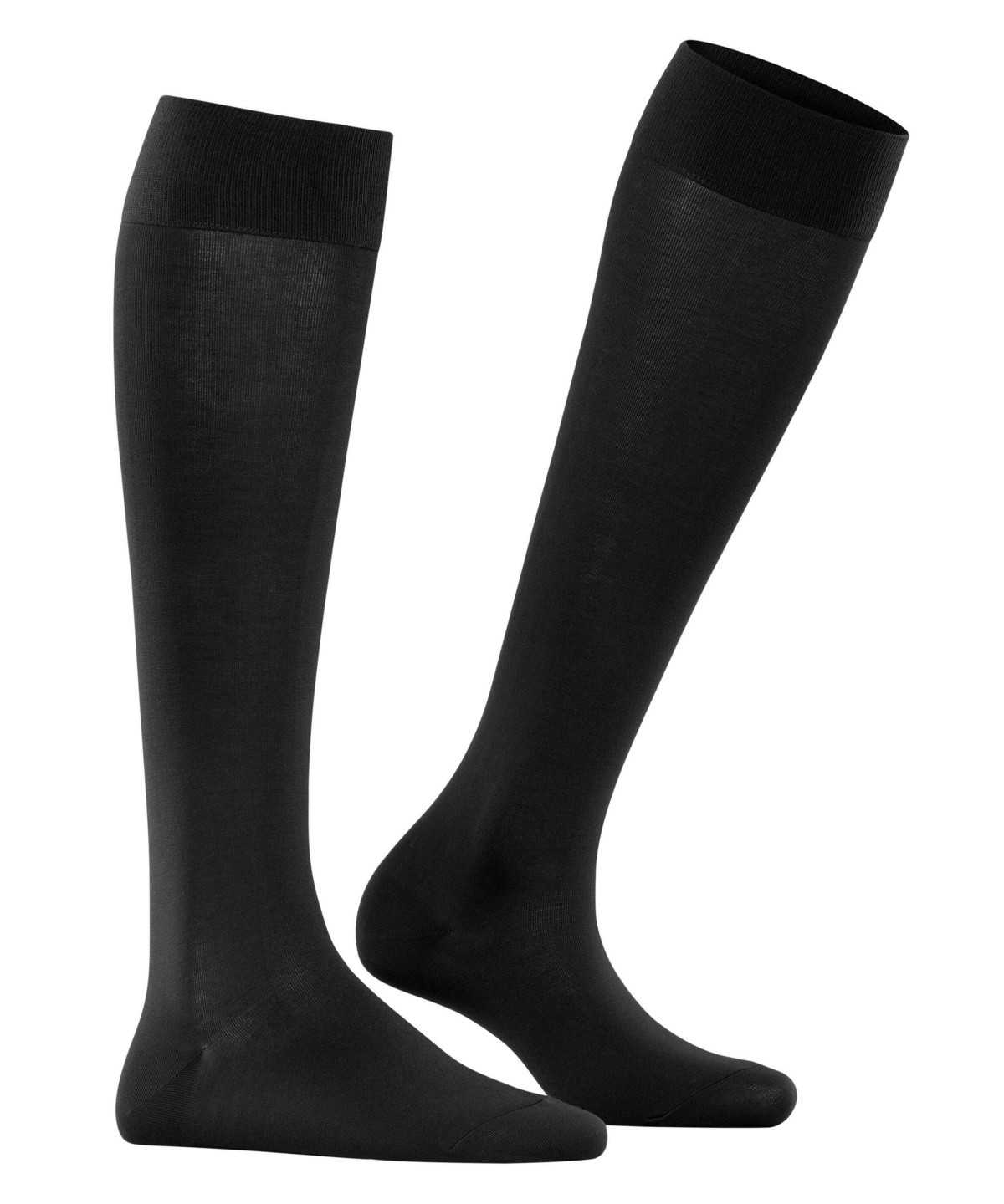 Women Falke Cotton Touch Knee-high Socks Socks Black | FIWZQU102