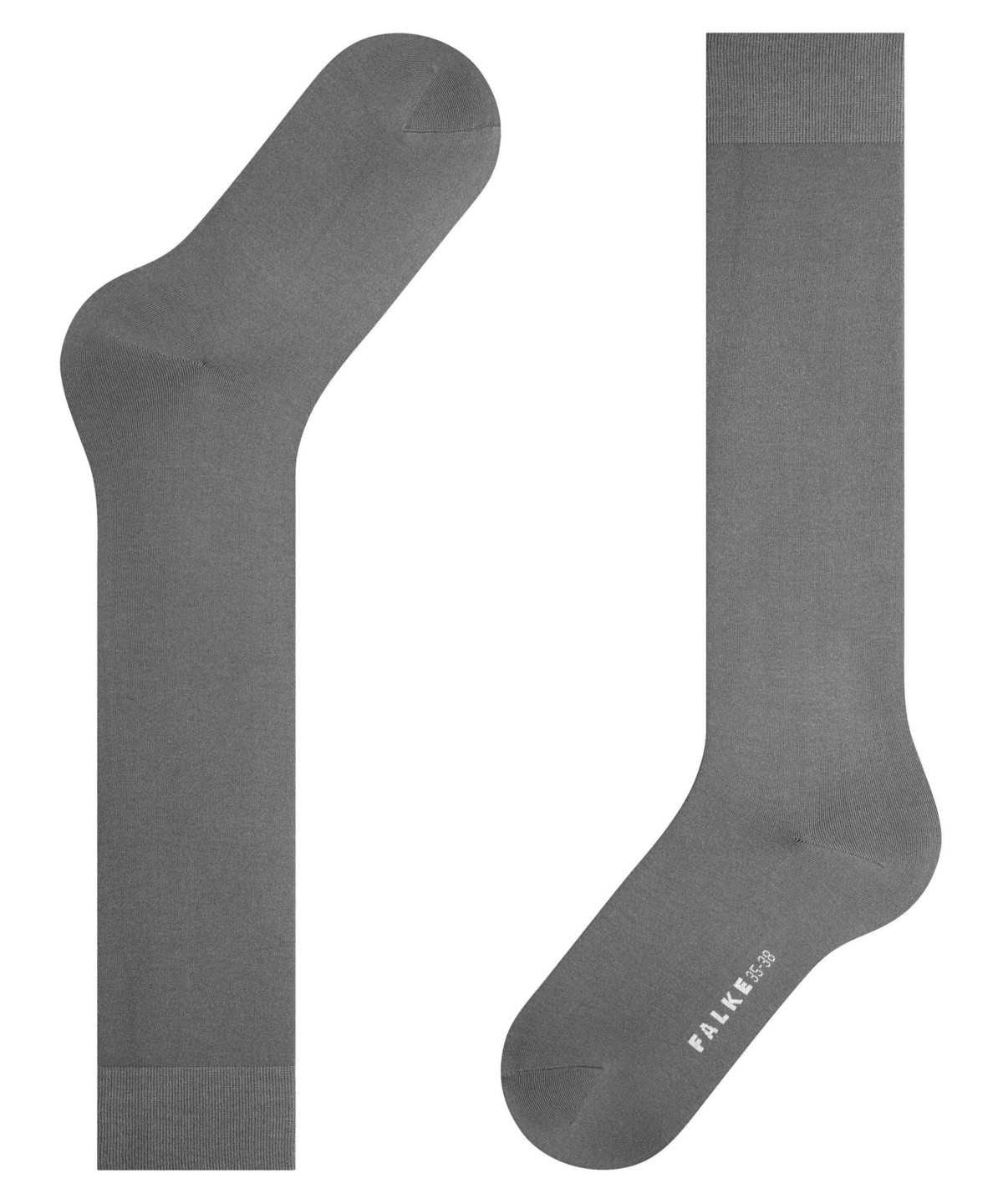 Women Falke Cotton Touch Knee-high Socks Socks Grey | RNFOPK692