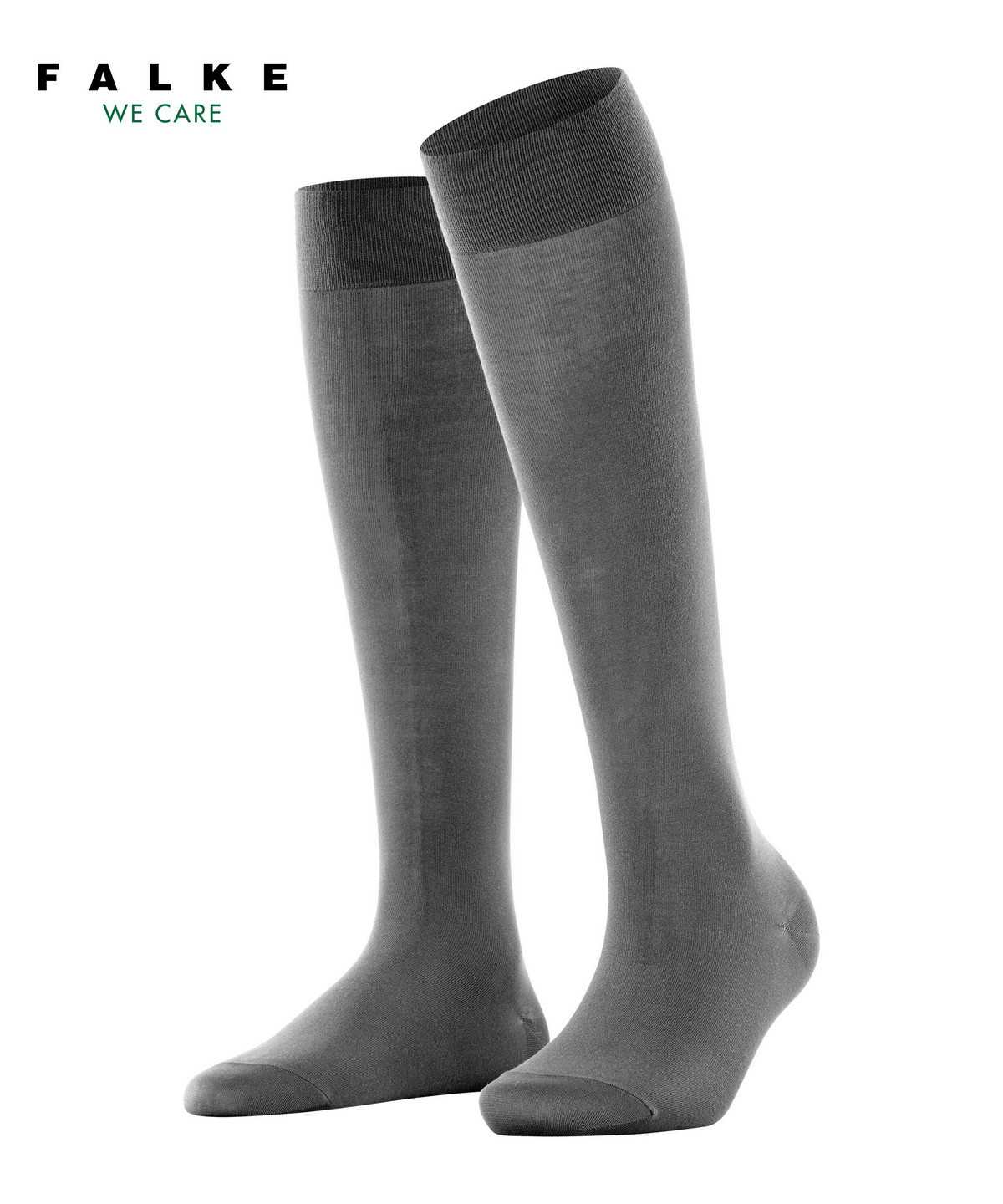 Women Falke Cotton Touch Knee-high Socks Socks Grey | RNFOPK692