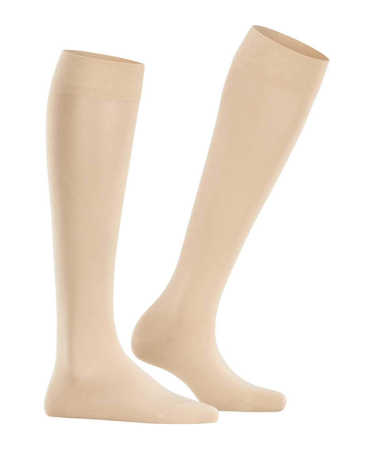 Women Falke Cotton Touch Knee-high Socks Socks Beige | ABRFEV481