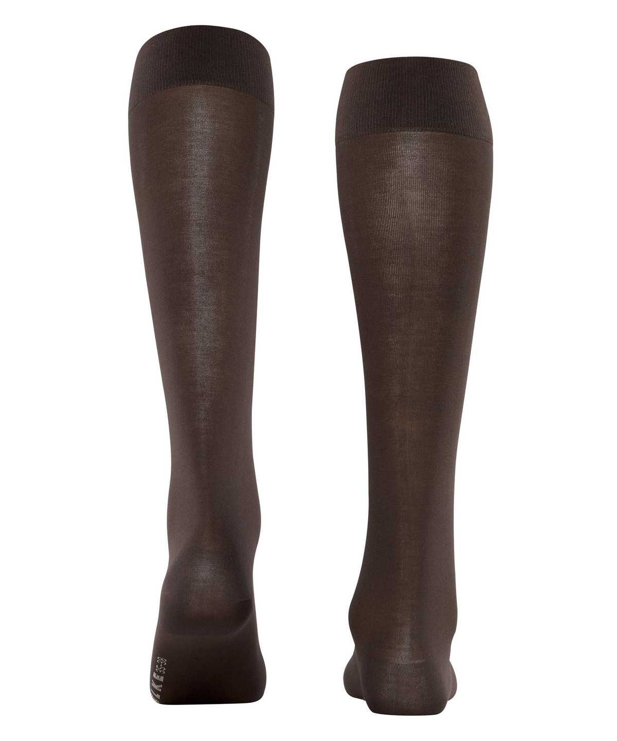 Women Falke Cotton Touch Knee-high Socks Socks Brown | UXZSAW713