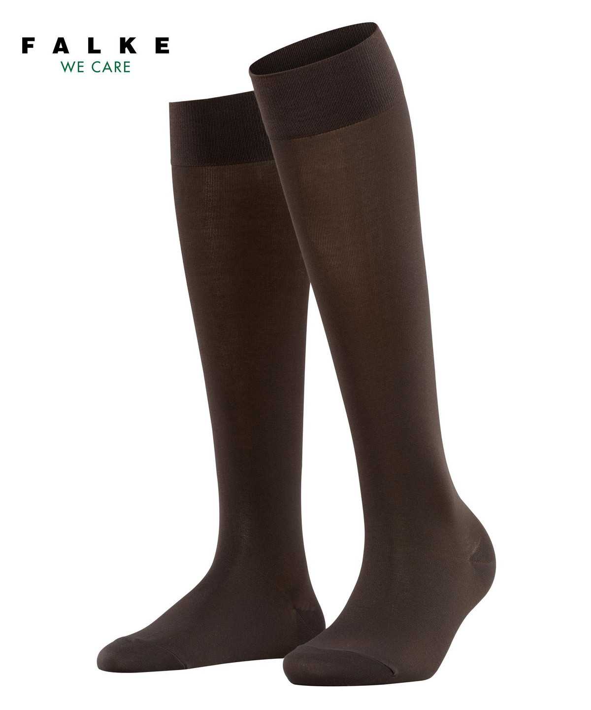 Women Falke Cotton Touch Knee-high Socks Socks Brown | UXZSAW713