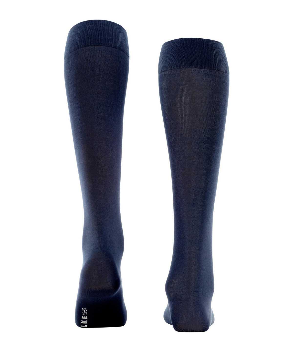 Women Falke Cotton Touch Knee-high Socks Socks Blue | APUMZJ678