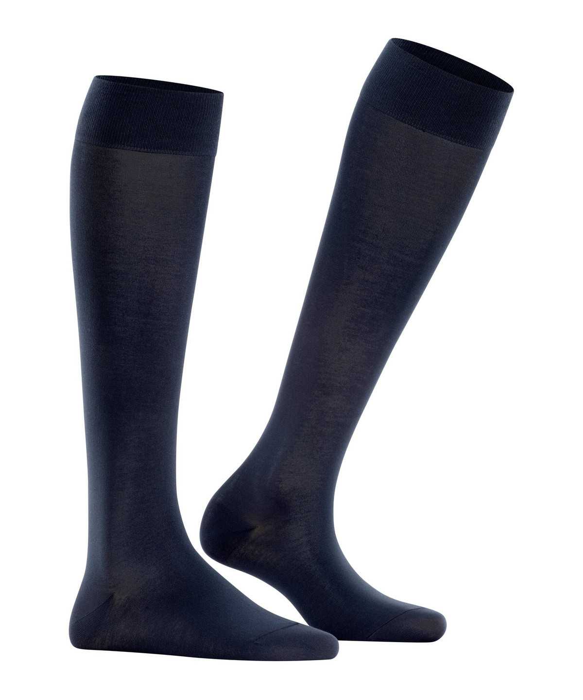 Women Falke Cotton Touch Knee-high Socks Socks Blue | APUMZJ678