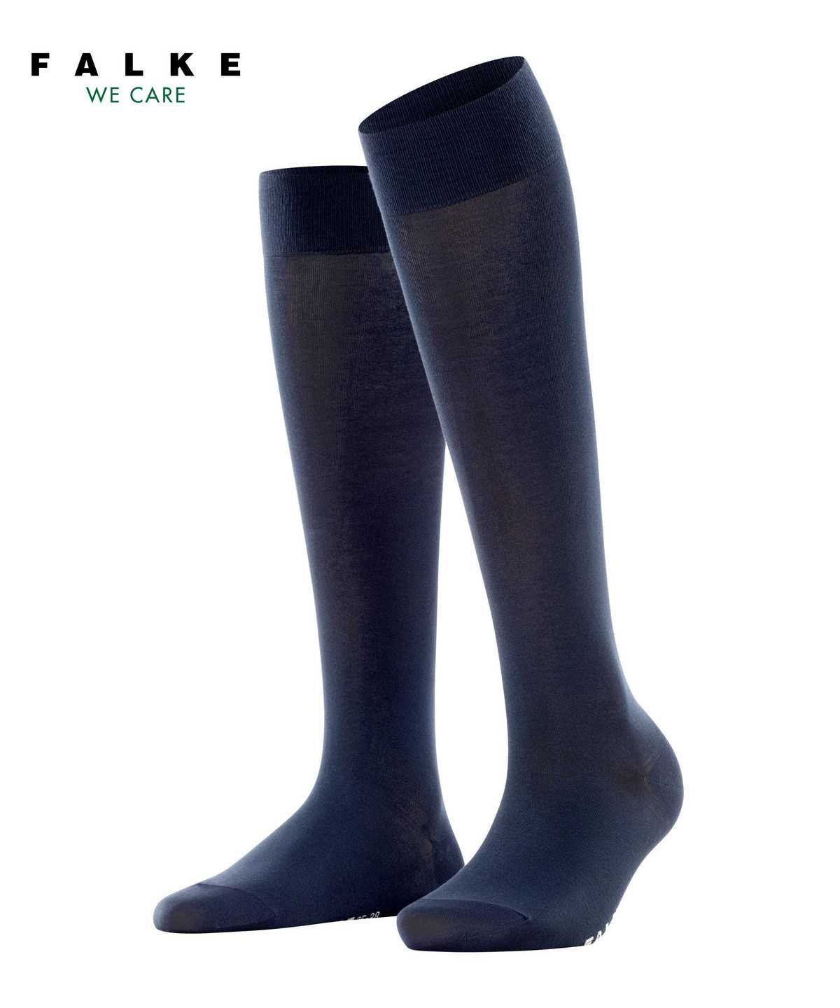 Women Falke Cotton Touch Knee-high Socks Socks Blue | APUMZJ678