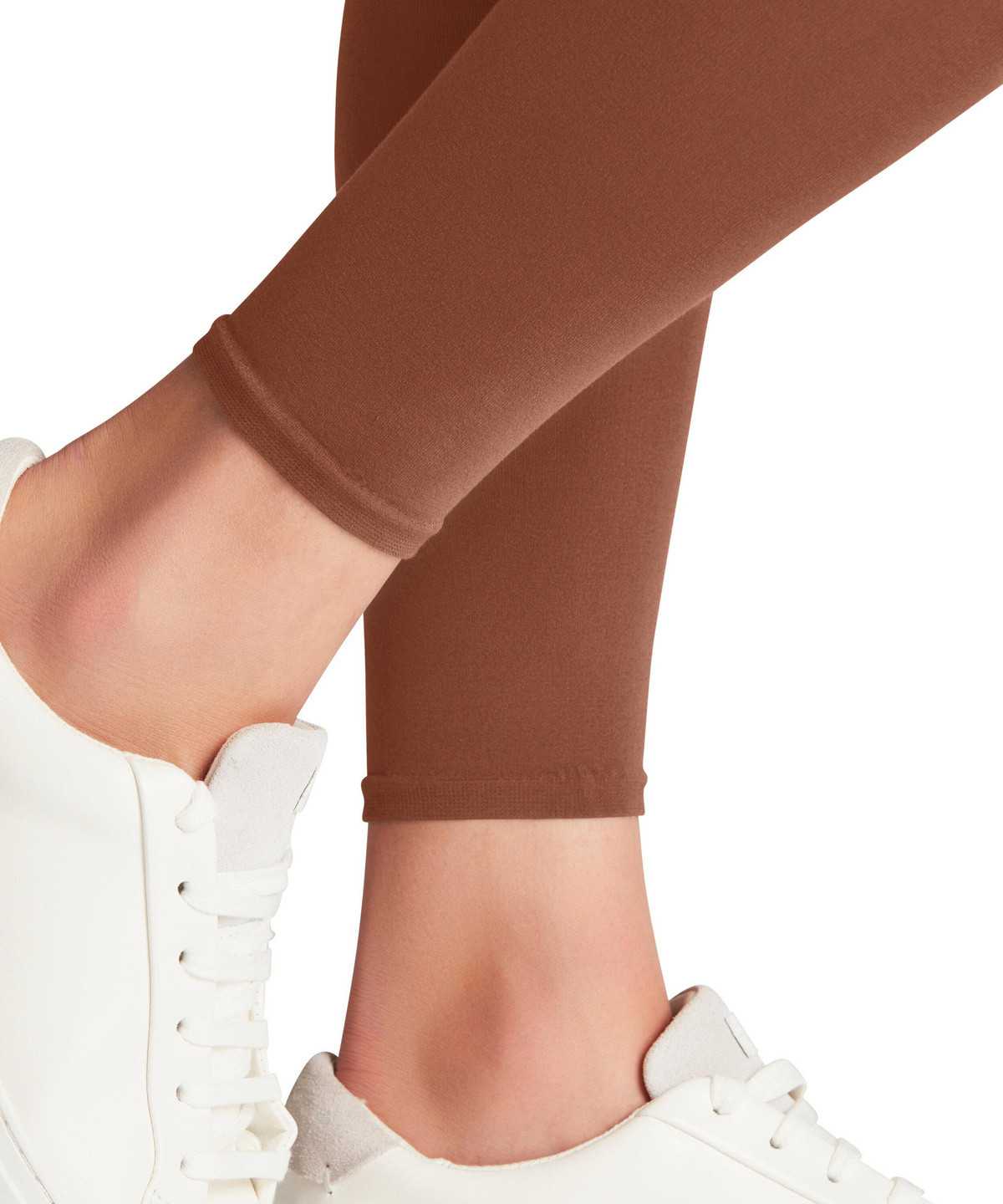 Women Falke Cotton Touch Leggings Leggings Brown | ZLGJUB941