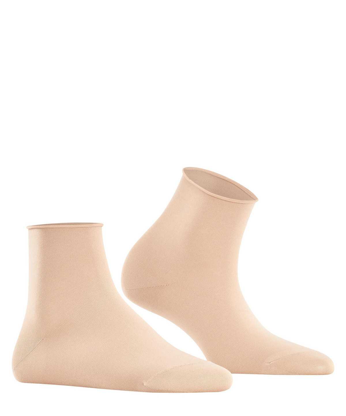 Women Falke Cotton Touch Short sock Socks Beige | NOYEWK931