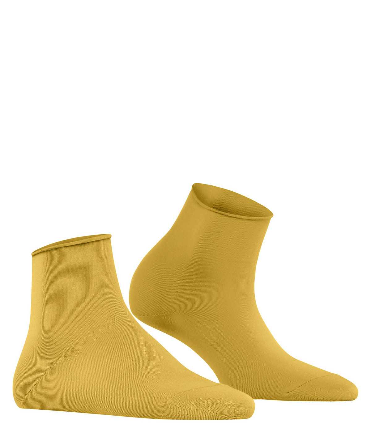 Women Falke Cotton Touch Short sock Socks Yellow | WGPBNC026