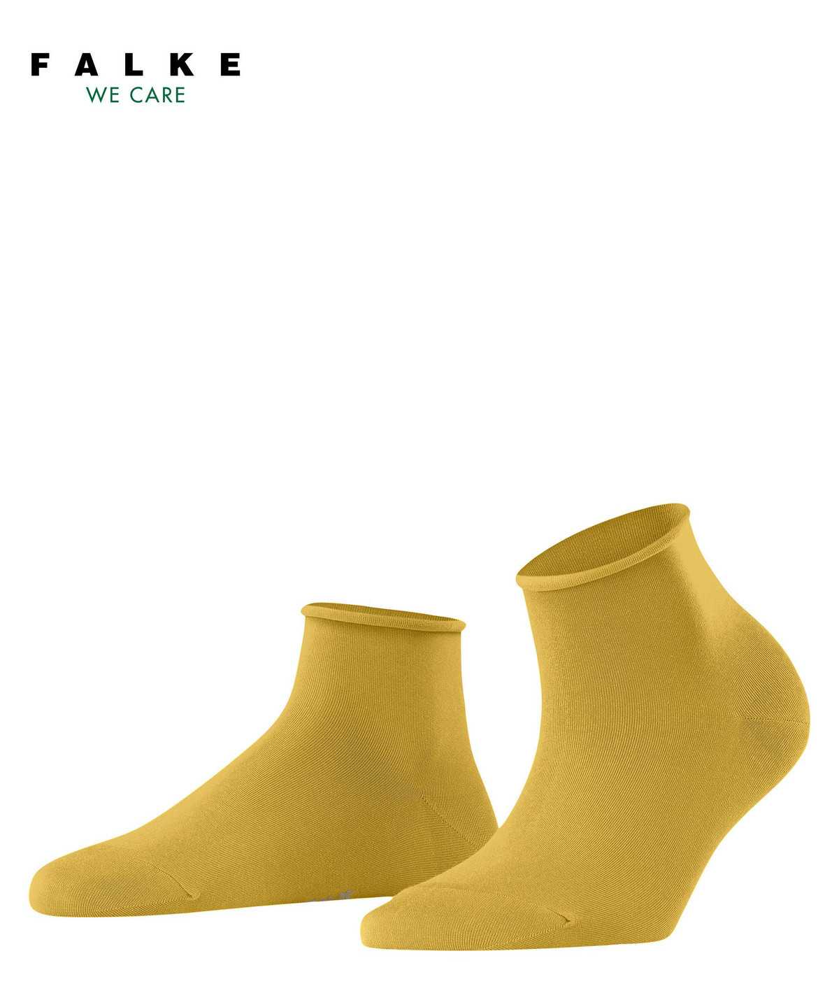 Women Falke Cotton Touch Short sock Socks Yellow | WGPBNC026