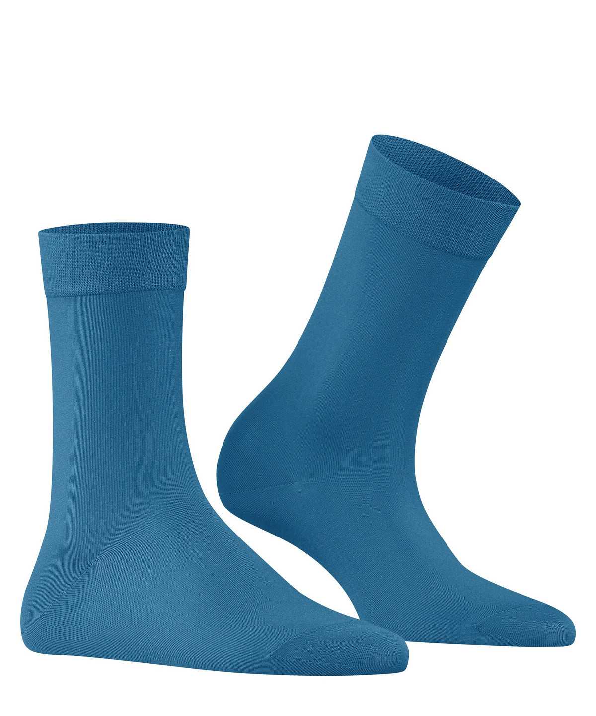 Women Falke Cotton Touch Socks Socks Blue | CYFWGT587