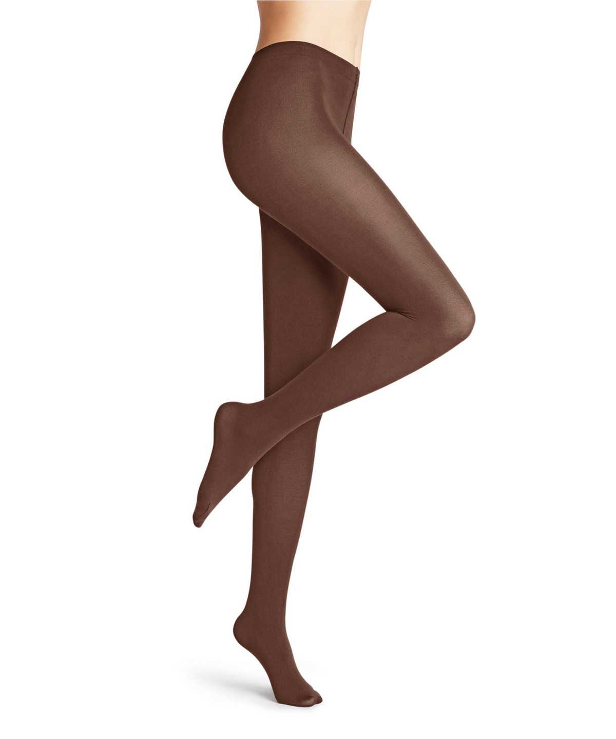 Women Falke Cotton Touch Tights Tights Brown | RYNLXC514