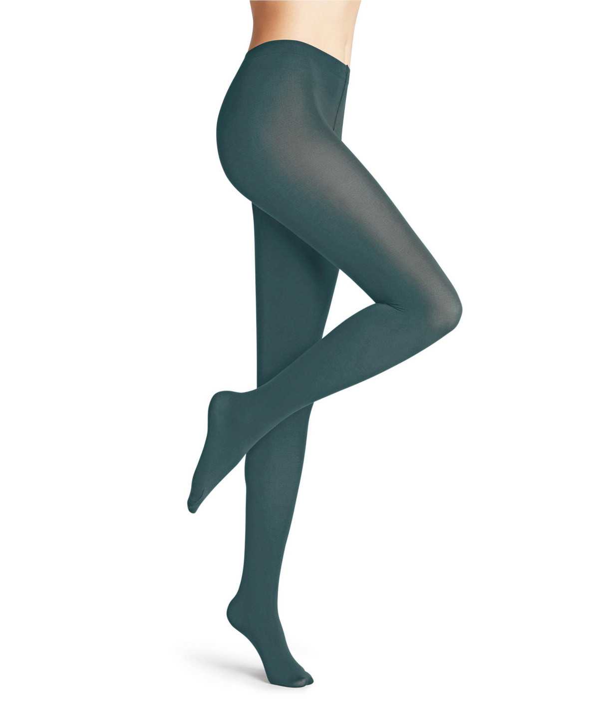 Women Falke Cotton Touch Tights Tights Green | YCQMKG286