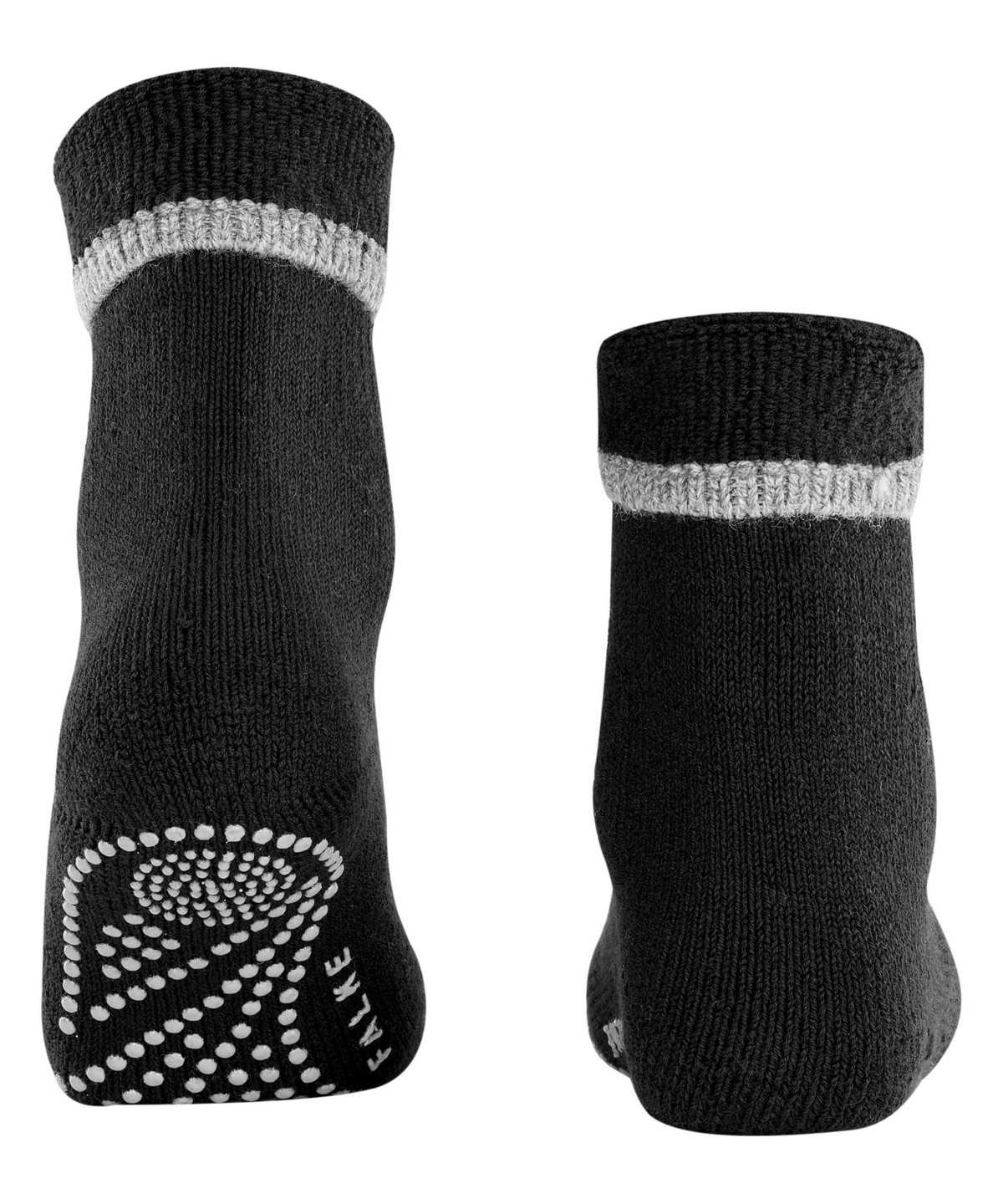 Women Falke Cuddle Pads House socks Socks Black | XVDQCF702