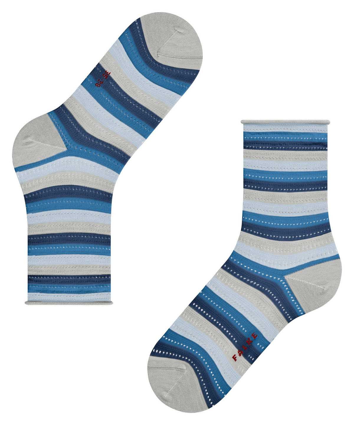 Women Falke Dopamine Stripe Socks Socks Grey | RLWJYX362