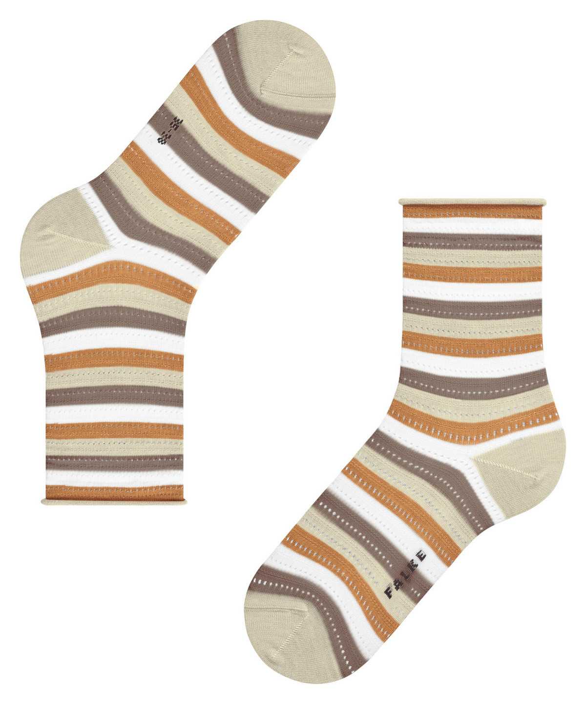 Women Falke Dopamine Stripe Socks Socks Beige | TOUCZJ928