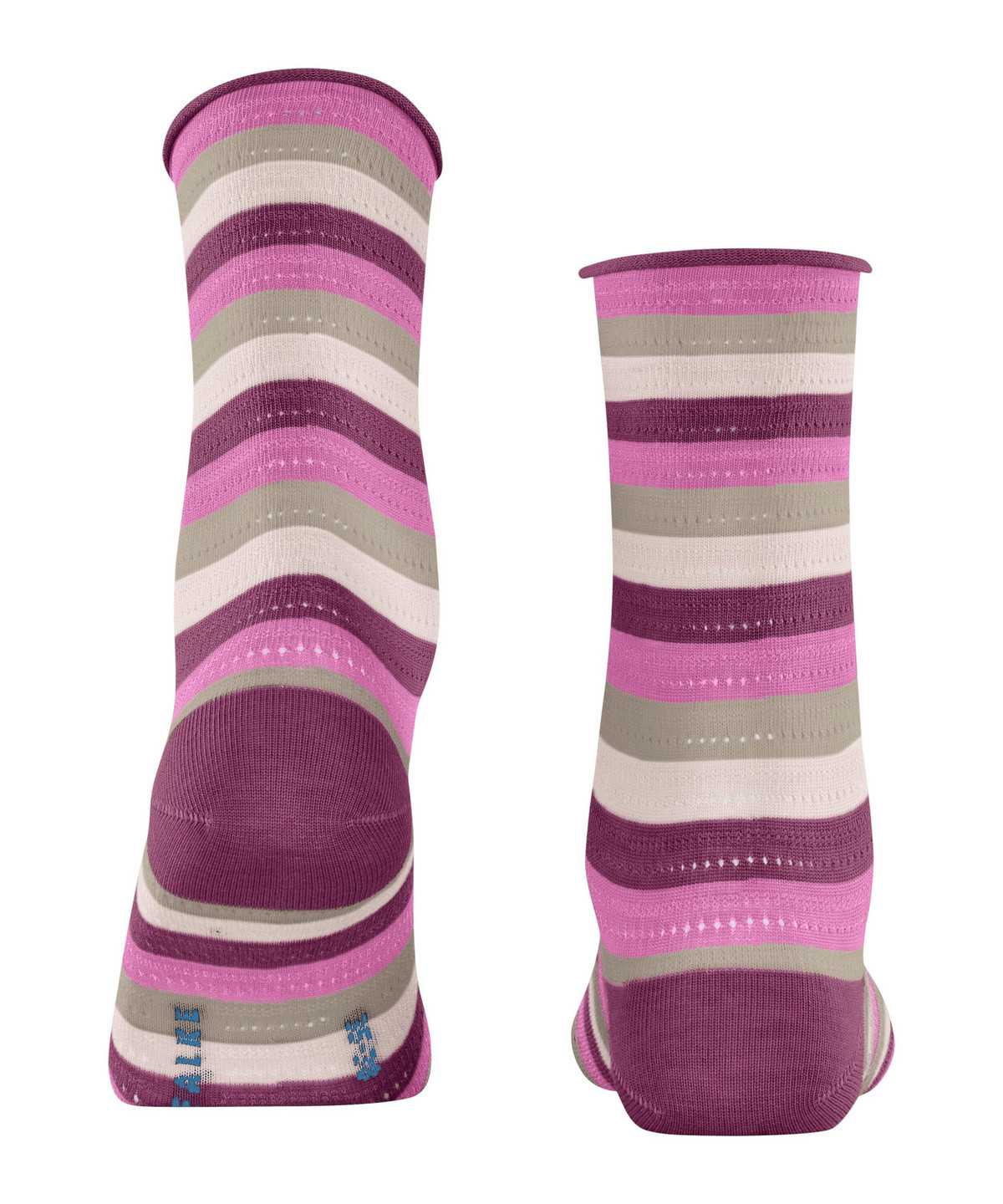 Women Falke Dopamine Stripe Socks Socks Purple | YVXPFK386