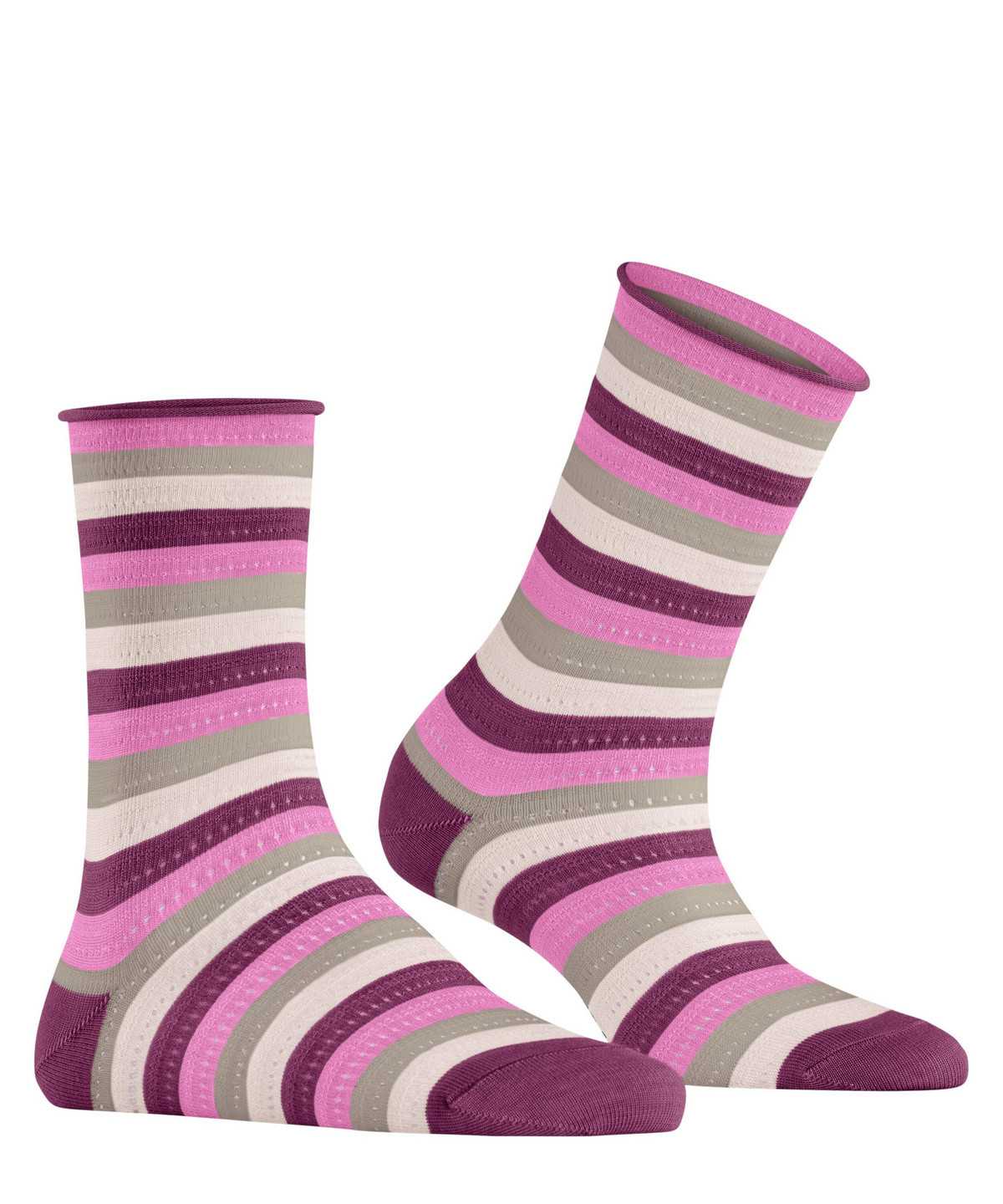 Women Falke Dopamine Stripe Socks Socks Purple | YVXPFK386