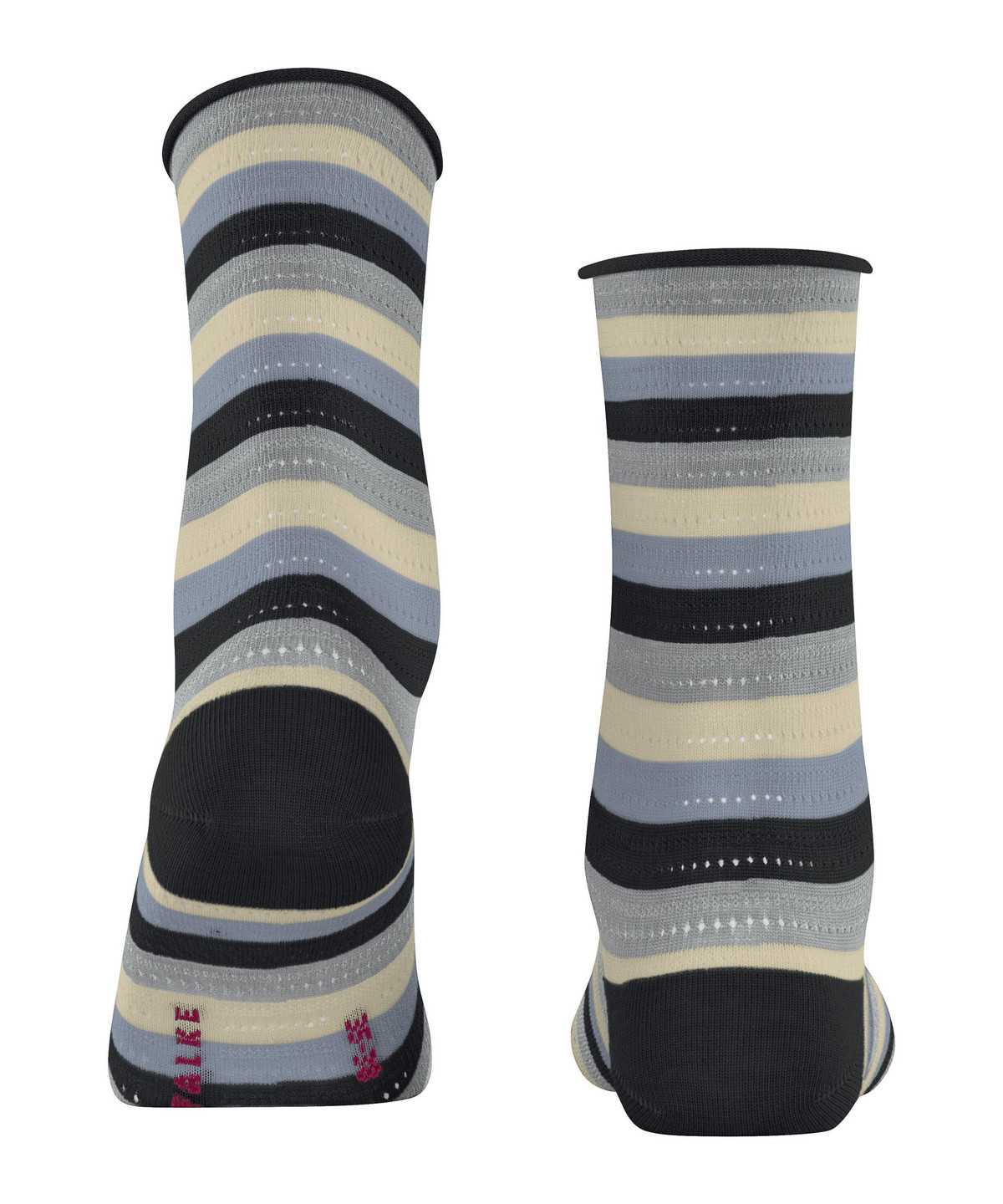 Women Falke Dopamine Stripe Socks Socks Black | QDBTOJ297