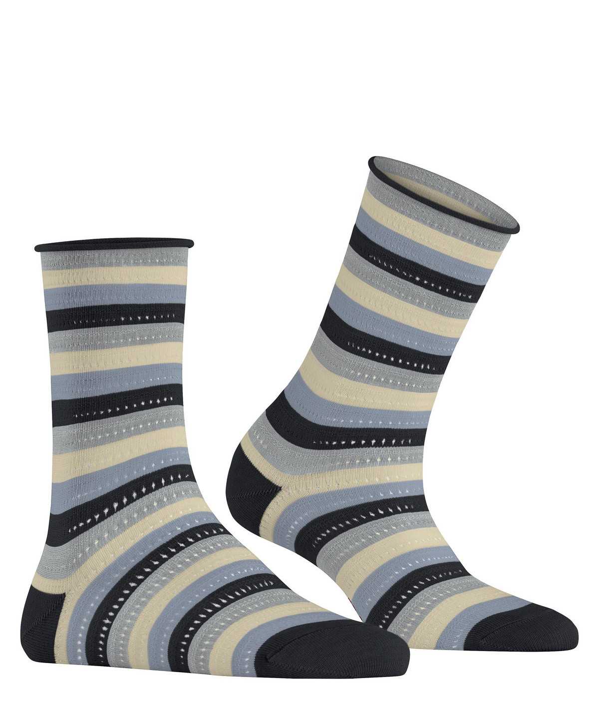 Women Falke Dopamine Stripe Socks Socks Black | QDBTOJ297