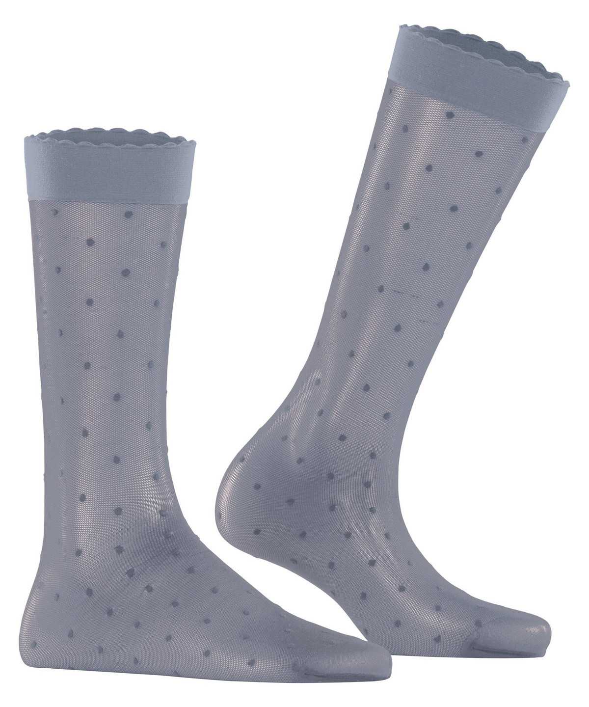 Women Falke Dot 15 DEN Knee-high Socks Socks Grey | XVANMR413