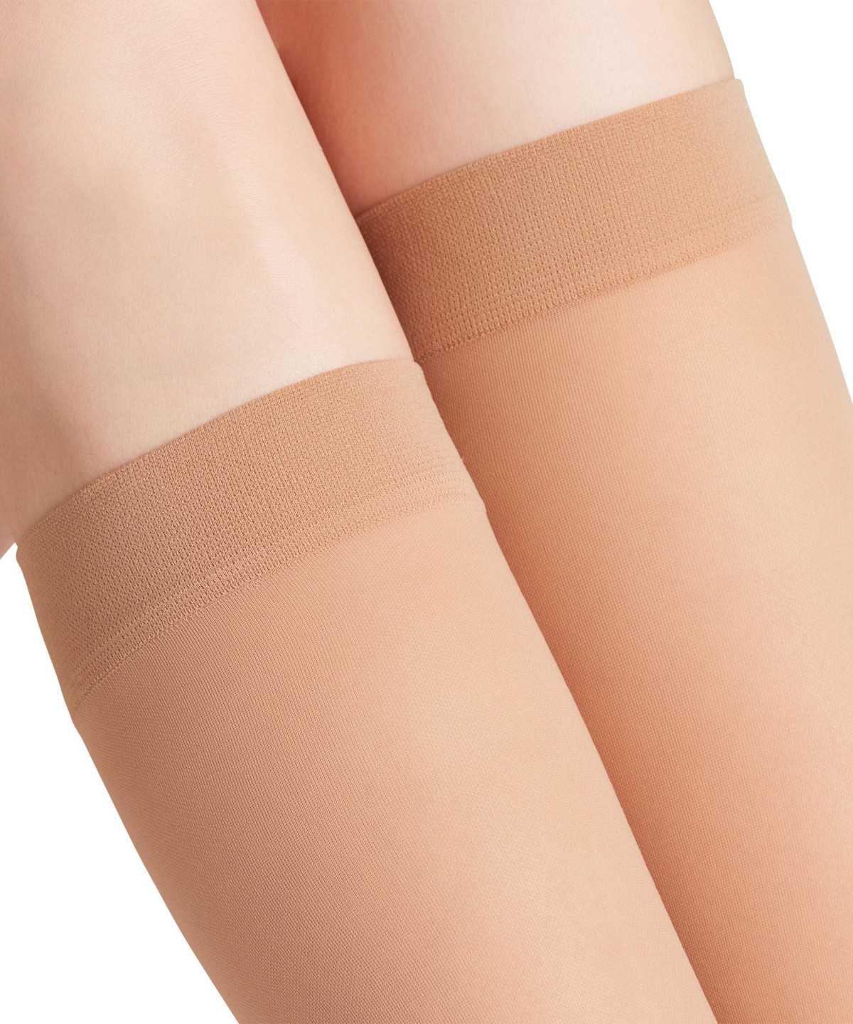 Women Falke Energize 30 DEN Knee-high Socks Socks Beige | NEQSVJ207