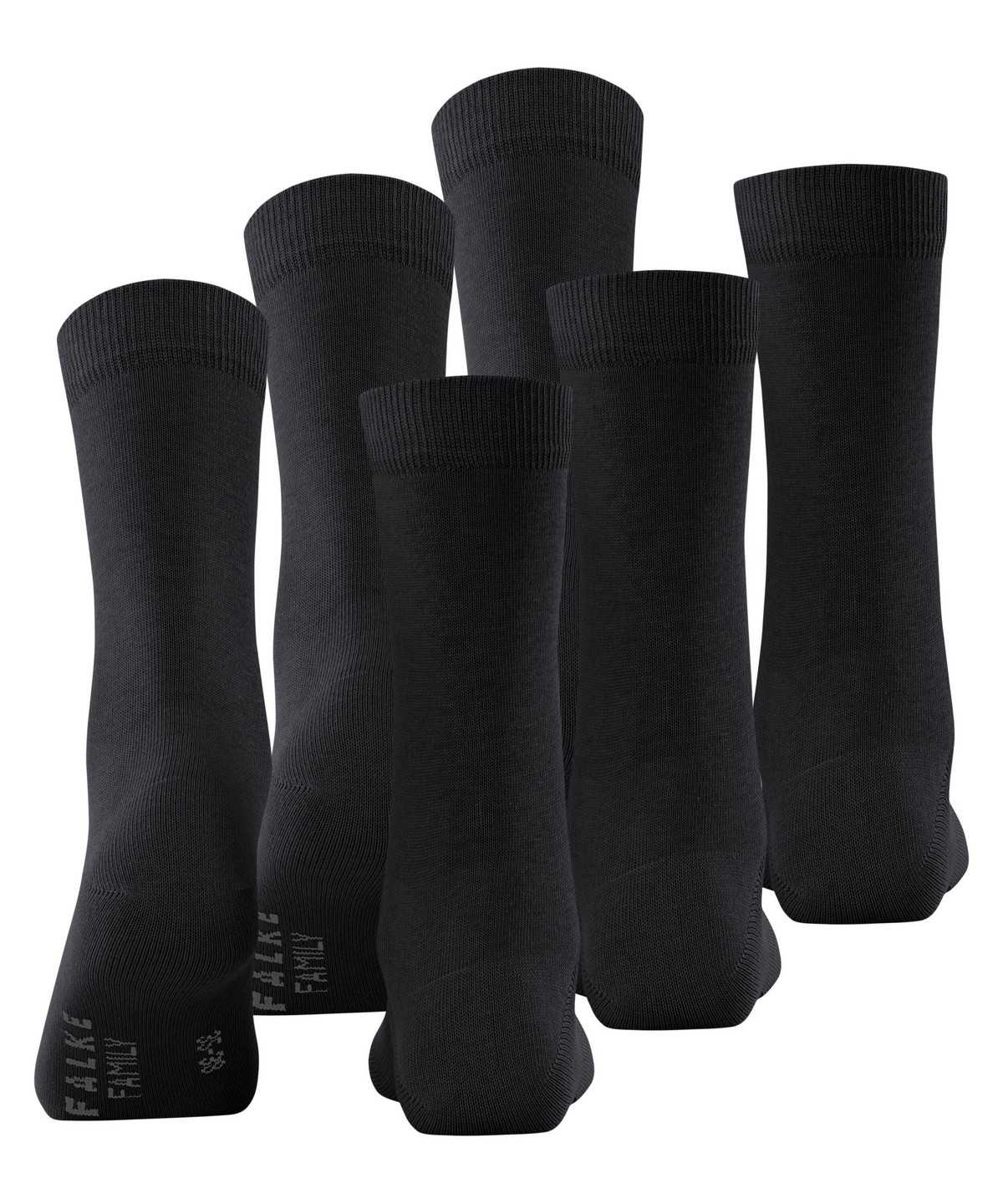 Women Falke Family 3-Pack Socks Socks Black | MKGUTW671