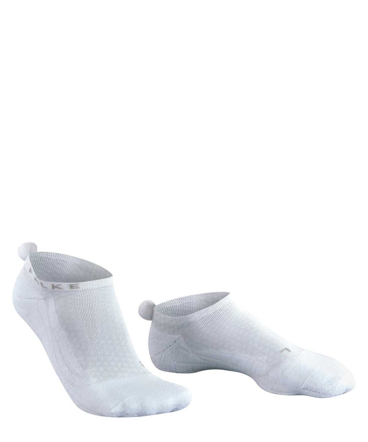 Women Falke GO2 Pompom Golf Invisibles Sports Socks White | TIAFGJ943