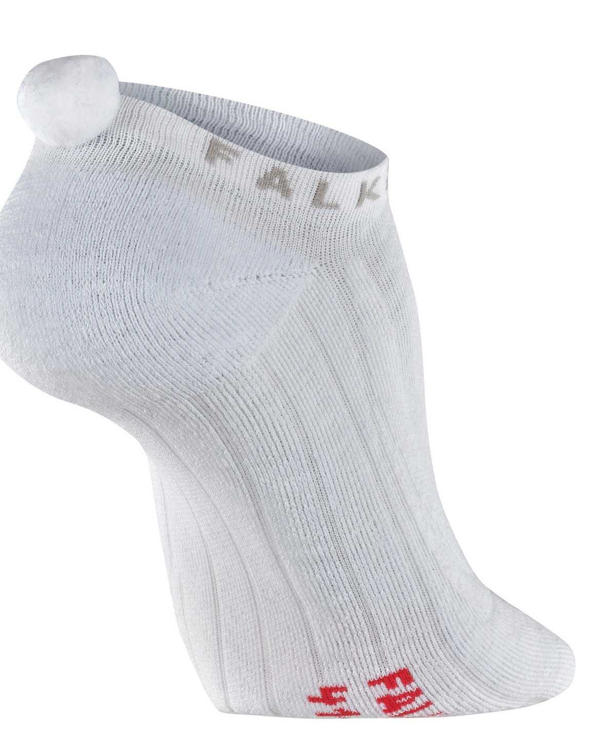 Women Falke GO2 Pompom Golf Invisibles Sports Socks White | TIAFGJ943