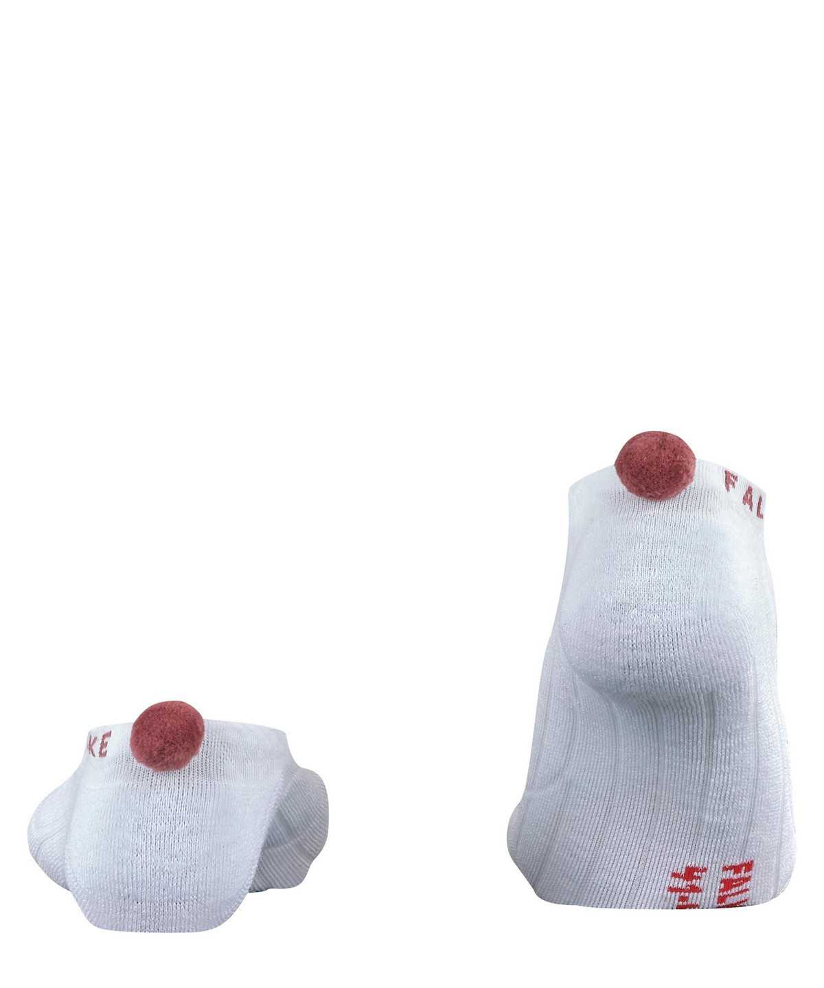 Women Falke GO2 Pompom Golf Invisibles Sports Socks White | IAWNOS530