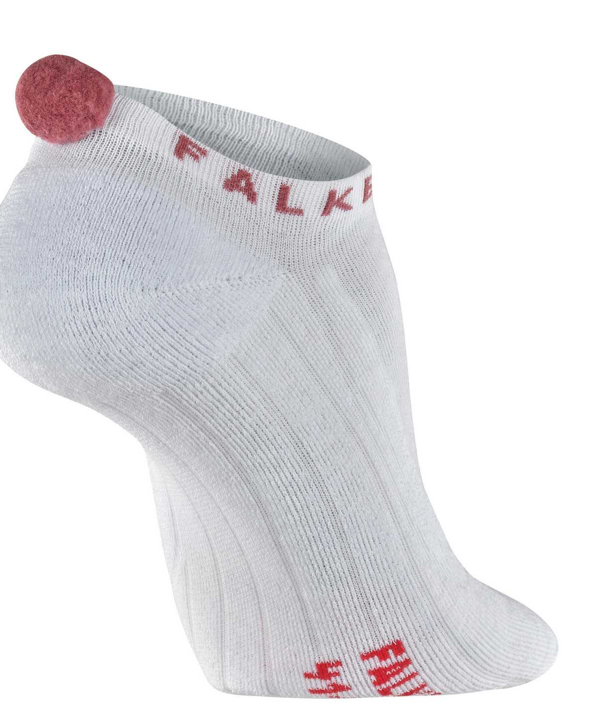 Women Falke GO2 Pompom Golf Invisibles Sports Socks White | IAWNOS530