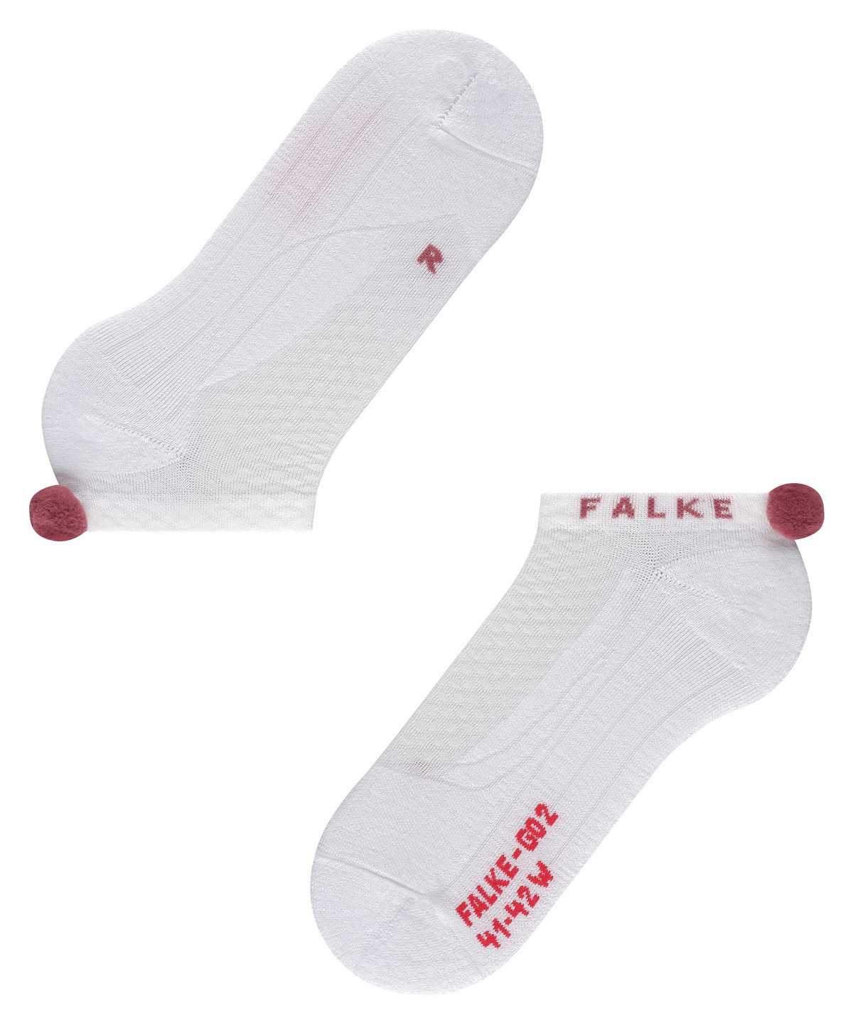 Women Falke GO2 Pompom Golf Invisibles Sports Socks White | IAWNOS530