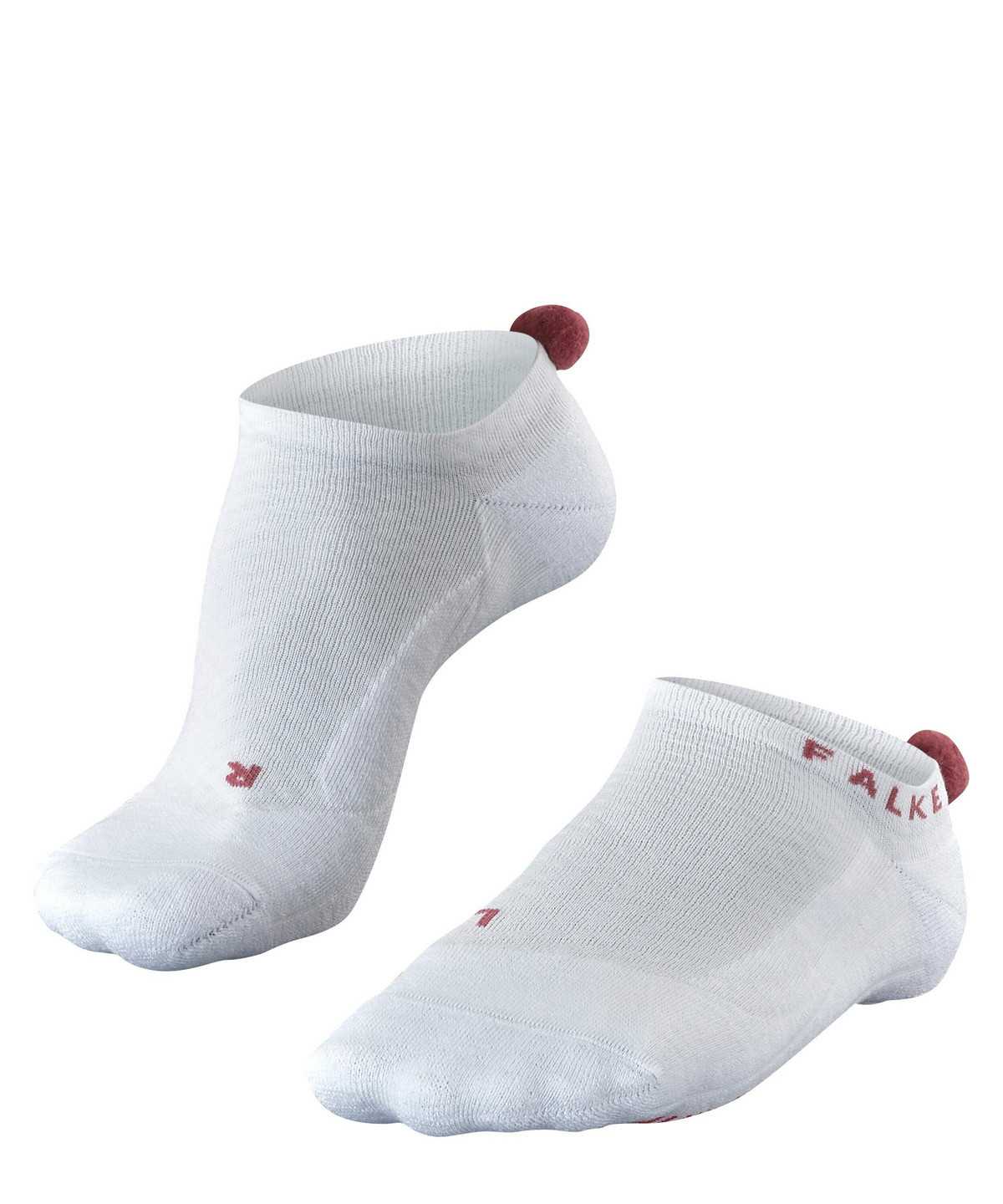 Women Falke GO2 Pompom Golf Invisibles Sports Socks White | IAWNOS530