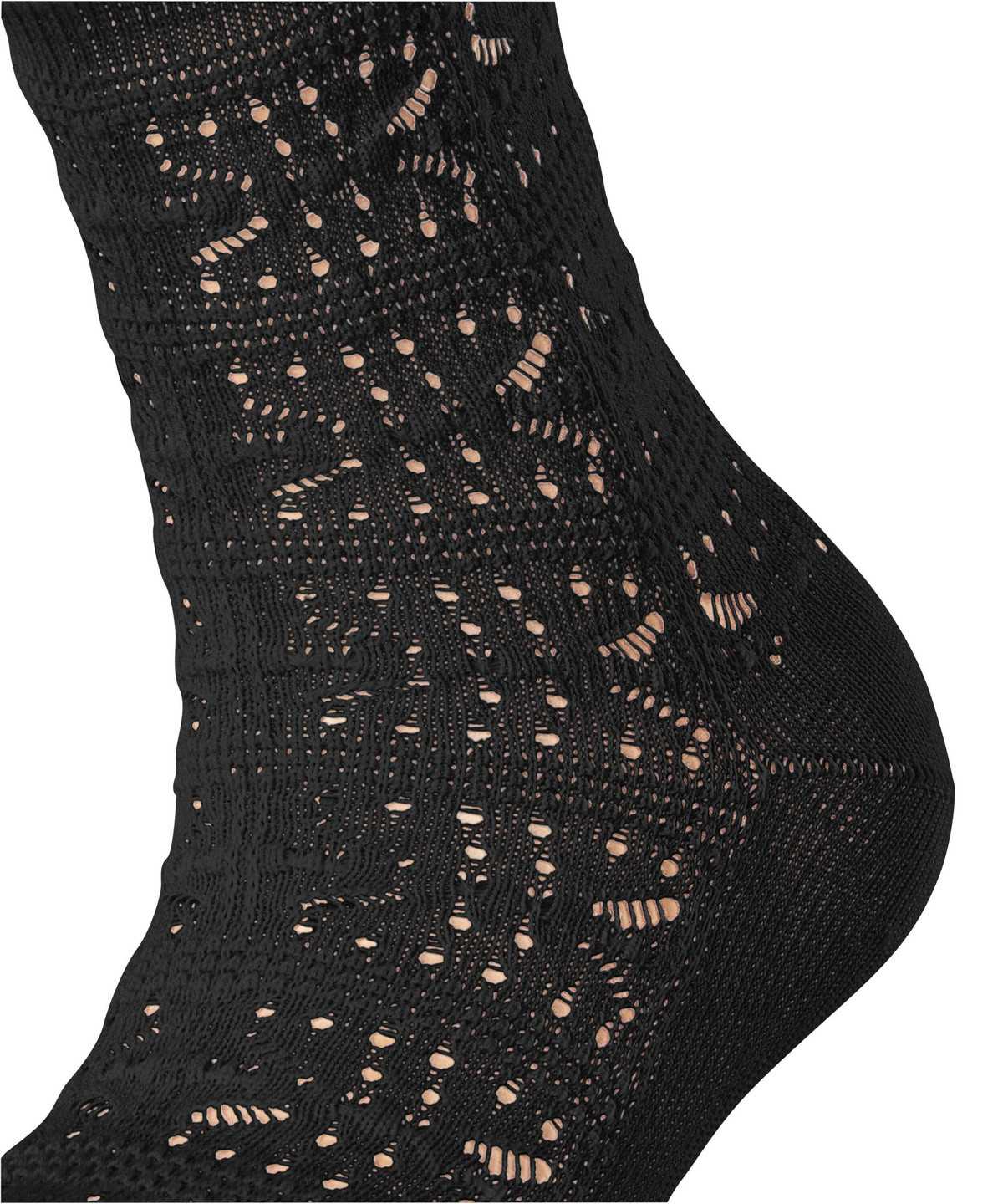 Women Falke Granny Square Socks Socks Black | ZRCXHI625