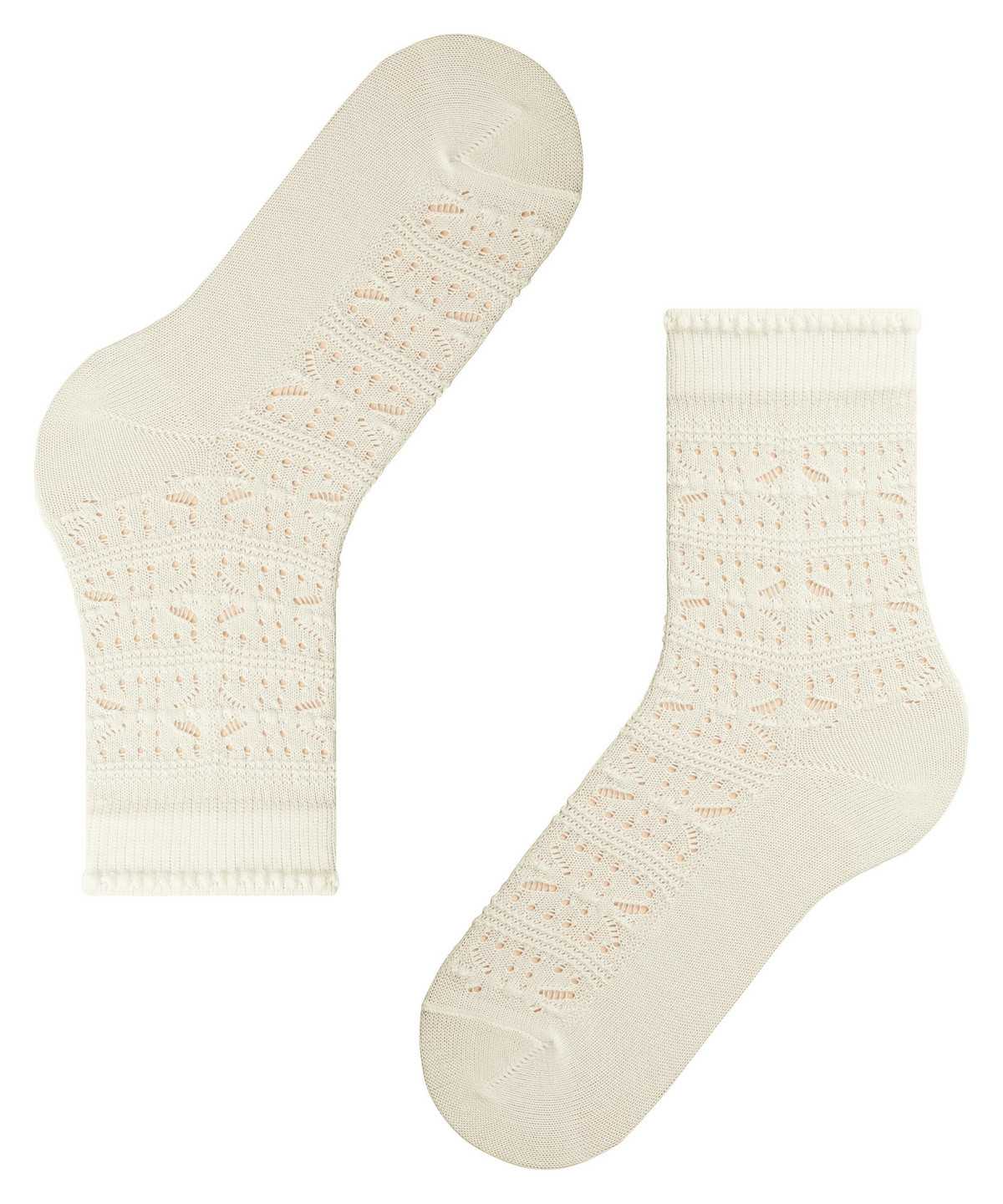 Women Falke Granny Square Socks Socks White | YNCDWJ690