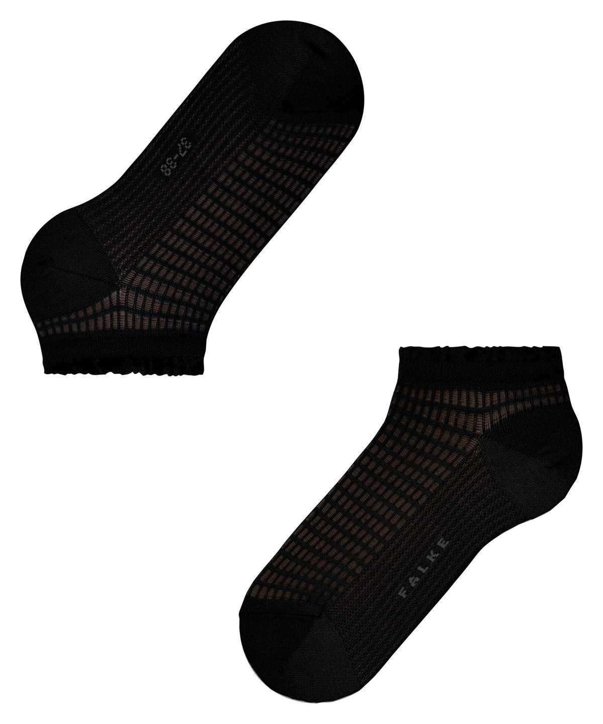 Women Falke Grassbraid Sneaker Socks Socks Black | FWOKXR245