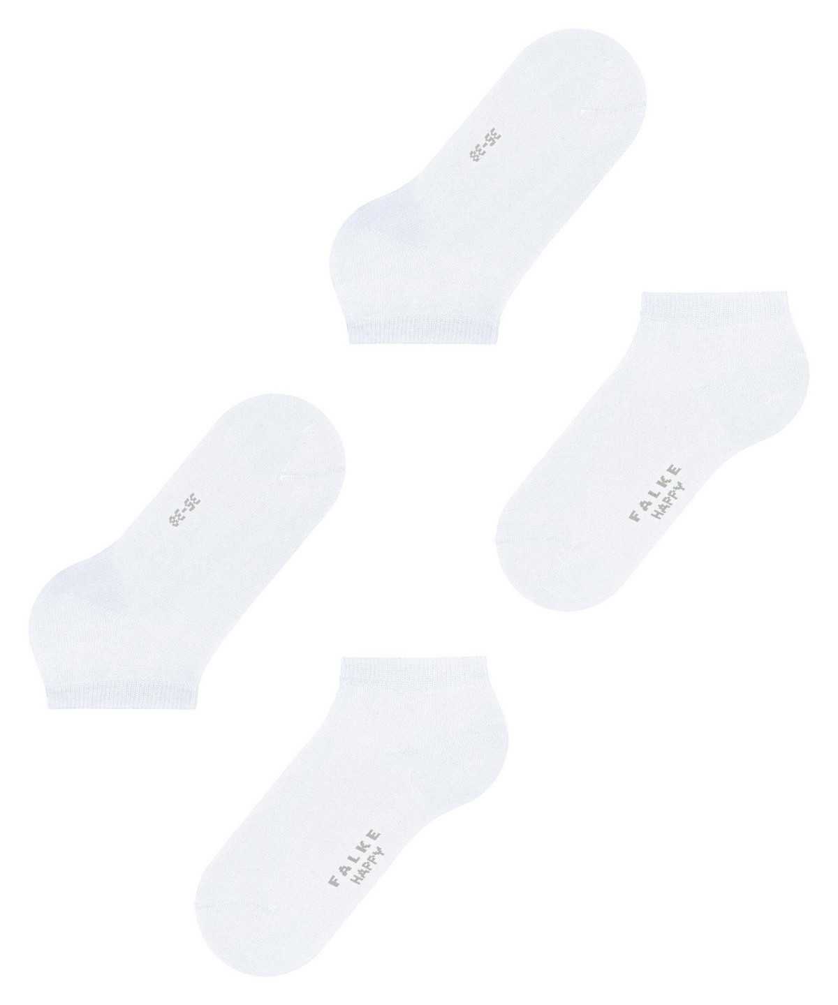 Women Falke Happy 2-Pack Sneaker socks Socks White | ADEXPS861