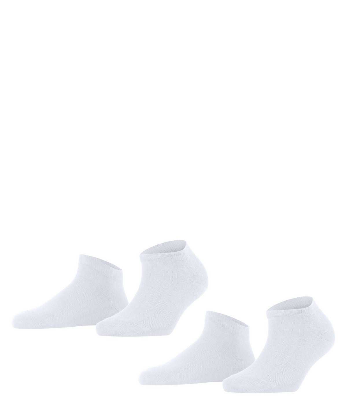 Women Falke Happy 2-Pack Sneaker socks Socks White | ADEXPS861