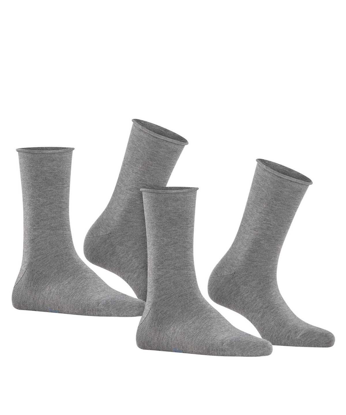 Women Falke Happy 2-Pack Socks Socks Grey | OGQHPJ092