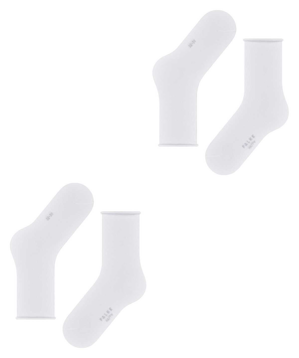 Women Falke Happy 2-Pack Socks Socks White | HXCTKA364