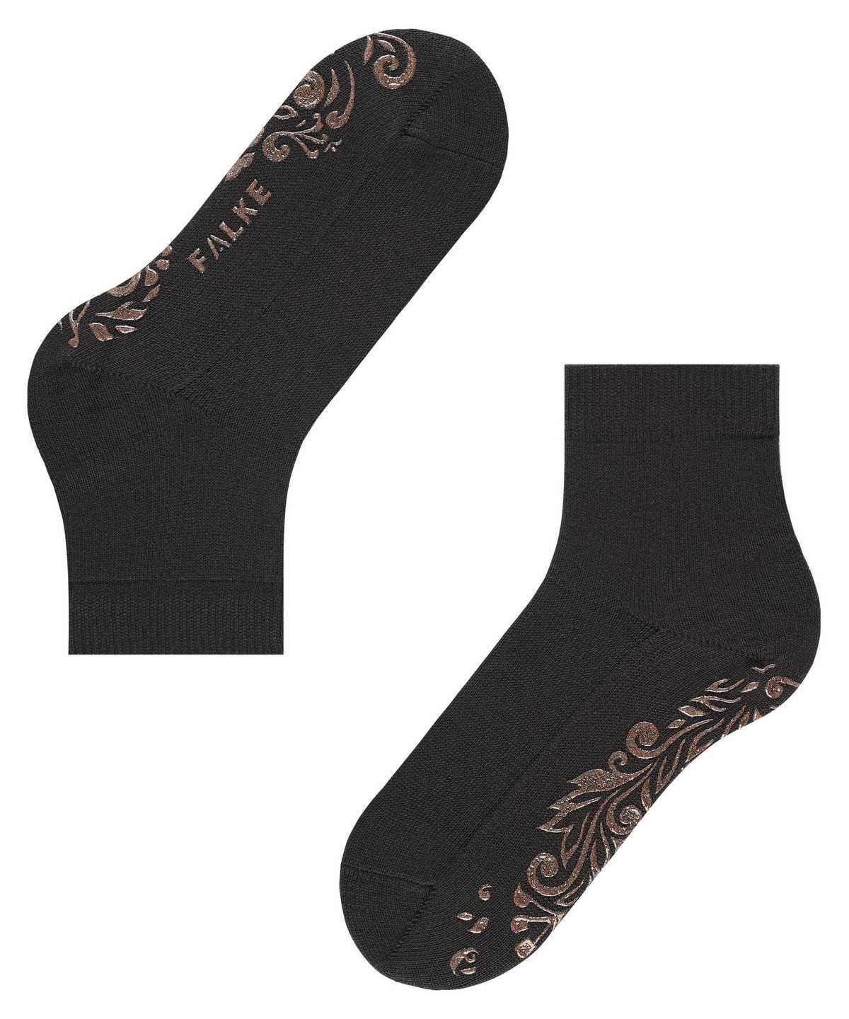 Women Falke Light Cuddle Pads Short sock Socks Black | MSOUWY123