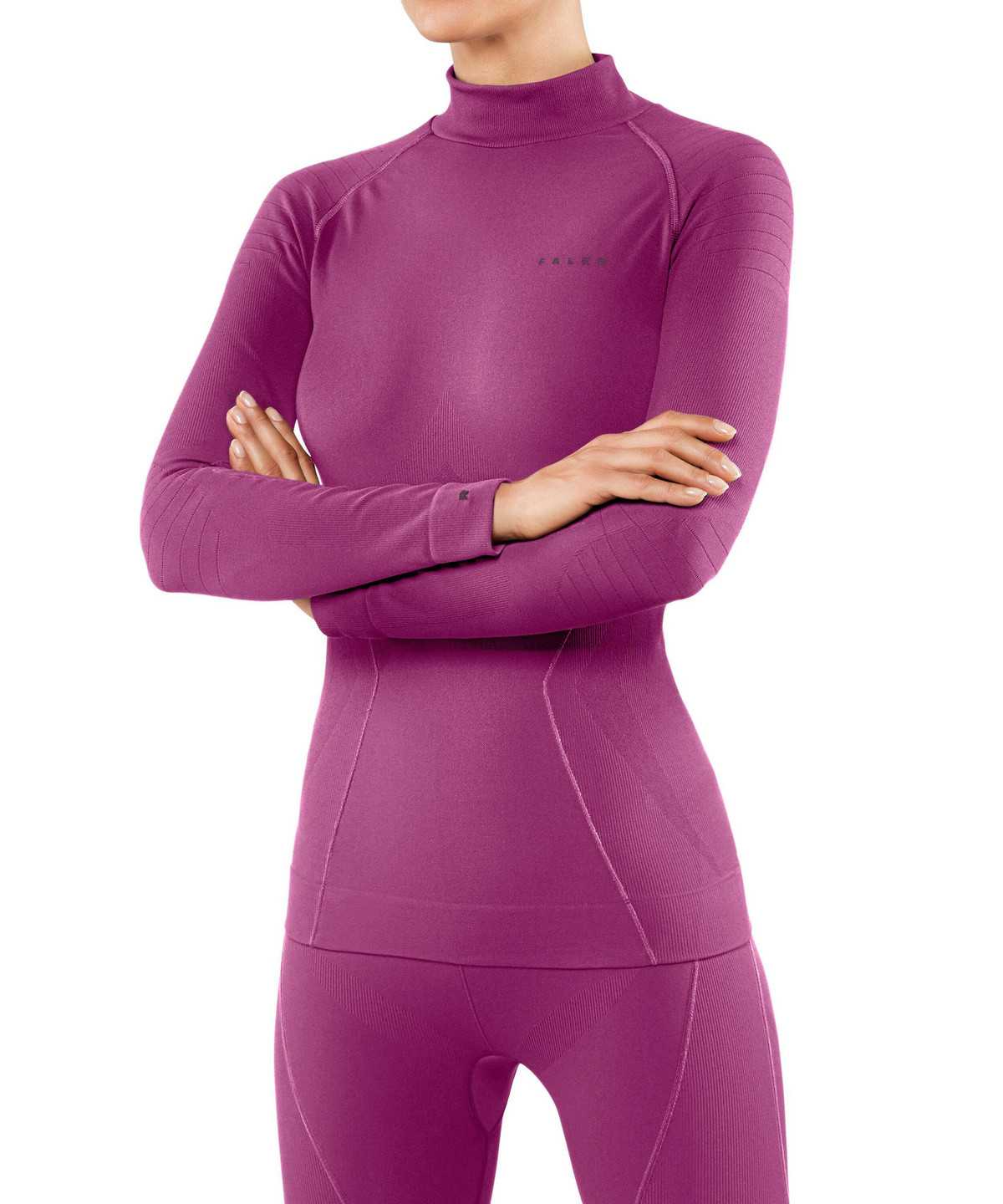 Women Falke Long sleeve shirt Maximum Warm Long Sleeve Shirts Purple | VIWKAU583