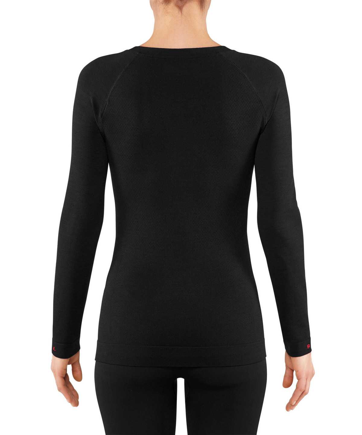 Women Falke Long sleeve shirt Wool-Tech Light Long Sleeve Shirts Black | DBFCAU536